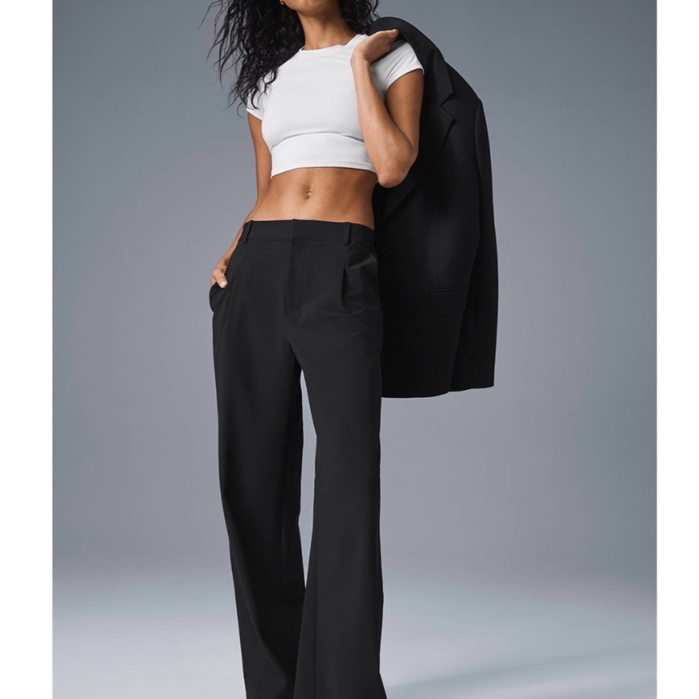 Women's ALO High Waist Pursuit Trouser Black XS